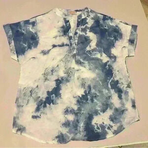 C+D+M blue and White Blouse Size Small